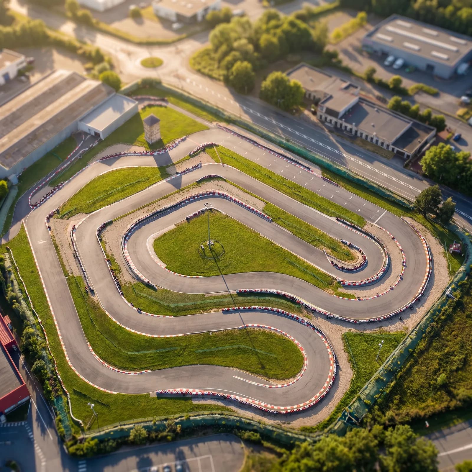Vue aérienne du circuit Lille Karting